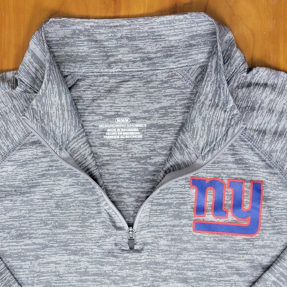 Fanatics Men's Grey Lightweight Quarter Zip NY Giants Football Pullover - M - Picture 9 of 10